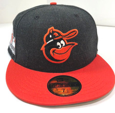 Baltimore Orioles MLB NE Cooperstown WS Side Patch Fitted Hat~ Black Heather