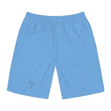 Men s Board Shorts / Light Blue / Lightweight Swim Trunks / ZM Apparel Logo