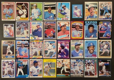 Lot of 64 Different ANDRE DAWSON Baseball Cards HOF 1981-2024 BB8257