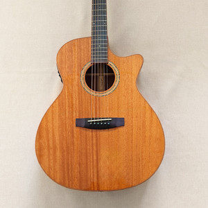 EQ 40” Cutaway Acoustic Guitar Mahogany Top Rosewood Fretboard Bone Nut Gigbag