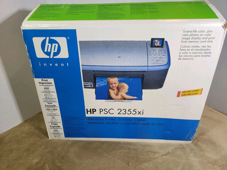 NEW HP PSC 2355xi All-In-One Inkjet Multicolor Printer Scanner Copier Genuine - Image 2 of 4