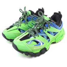 Pristine BALENCIAGA sneakers TRACK TRAINER Logo lace-up green ー Women 25 5...