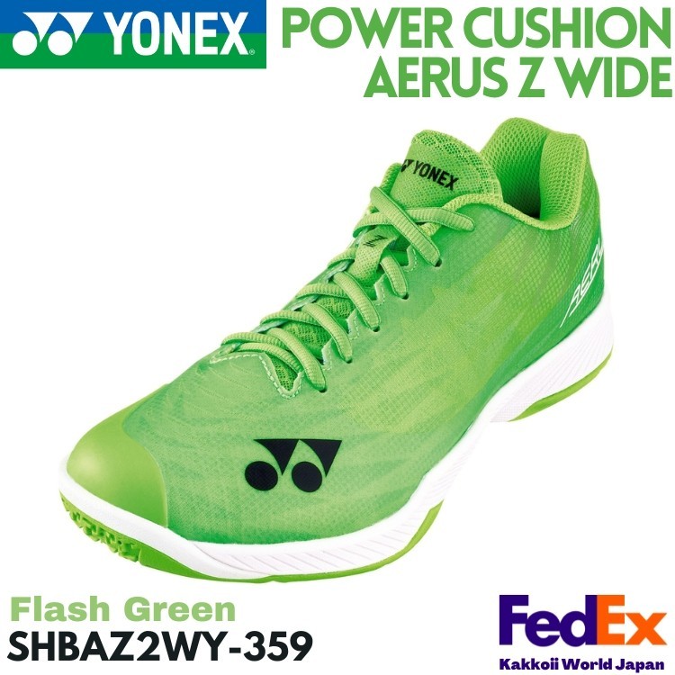 YONEX POWER CUSHION エアラスZワイド ２３cm YONEX Badminton shoes Power Cushion AERUS Z WIDE Flash Green