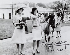 SIGNED Empress FARAH PAHLAVI of IRAN With JACQUELINE KENNEDY At White House COA