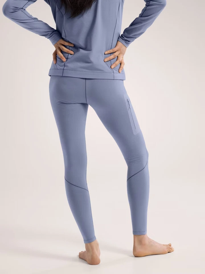 Parte inferior Arc'teryx Rho capa base para mujer M Stratus tiro medio cintura elástica GBO599 Foto 4 de 4