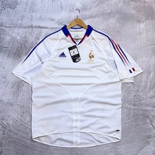 NWT Vintage Adidas France 2004 2005 2006 Away Jersey White Blue Size XL 641756