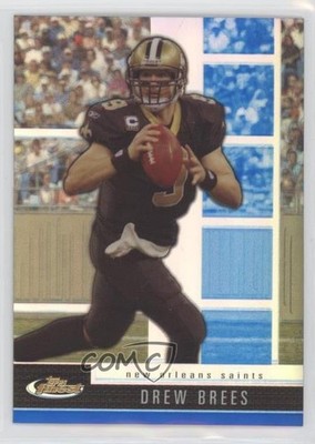 2008 Topps Finest Blue Refractor/X-Fractor Drew Brees #1 0ju0