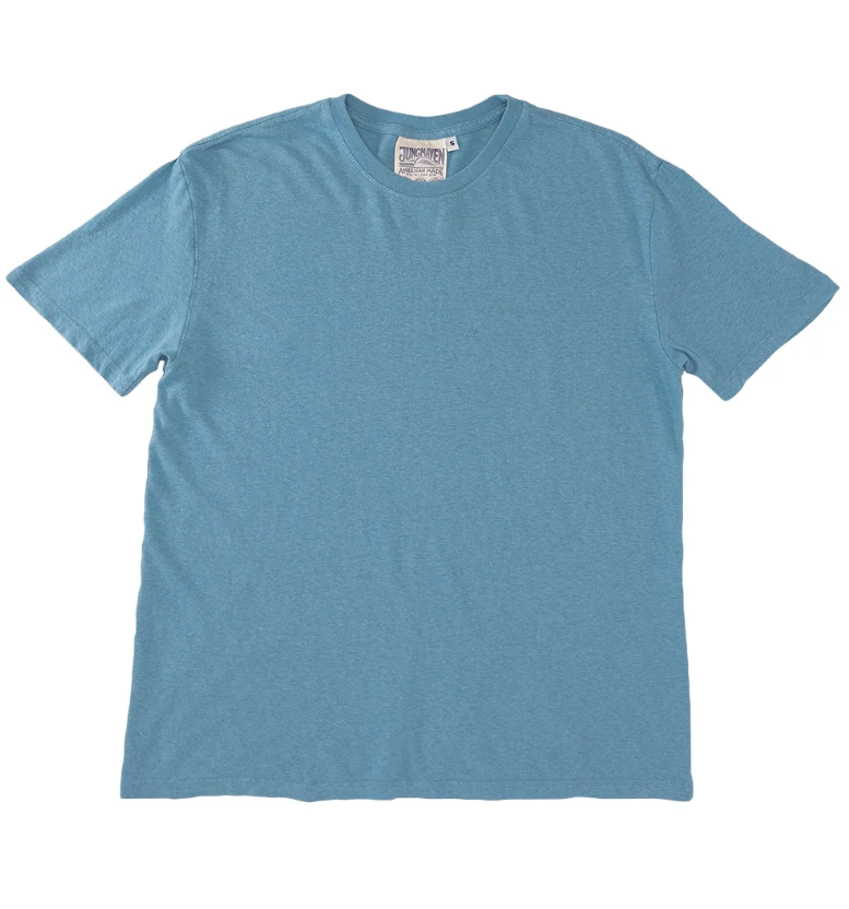 NWT Jungmaven T-Shirt Men's Original Tee Hemp Cotton Blend Size XL Blue Heaven