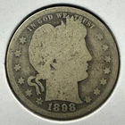 1898-S 25C Barber Quarter, Contains 0.1808oz of SILVER (88279)