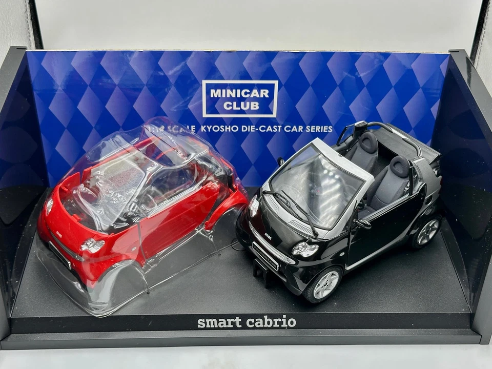 1:18 Smart Fortwo Cabrio -- Red / Black / Silver -- Kyosho 09101R - Image 2 of 4