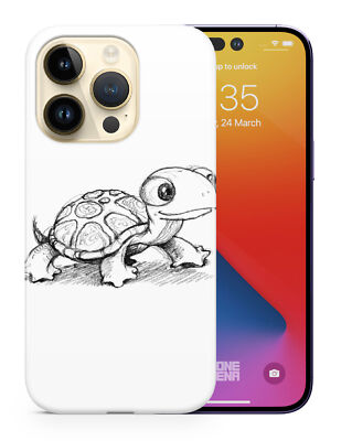 CASE COVER FOR APPLE IPHONE|CUTE FUN ANIMAL TURTLE SKETCH ART