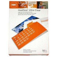 Gbc Laminating Sheets / Pouches, Heatseal Ultra Clear, Legal Size, 9x14-1/2, Gbc Laminating Sheets / Pouches, Heatseal Ultra Clear, Legal Size, 9x14-1/2,