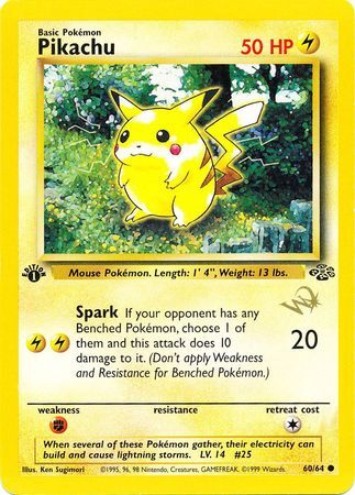 ピカチュウ　60/64 イタリア語 W stamp promo Pikachu [W Stamped] 60/64 Wotc Promo for sale | eBay