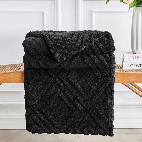 Extra Large Jacquard Throw Fluffy Warm Fleece Over Soft Sofa Bed Settee Blanket - Picture 26 of 180
