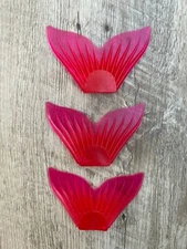 Glide Bait Tails, 2-5/8" Wide x 1-5/8" Long x 1/4" Thick, Red, 3/Pk