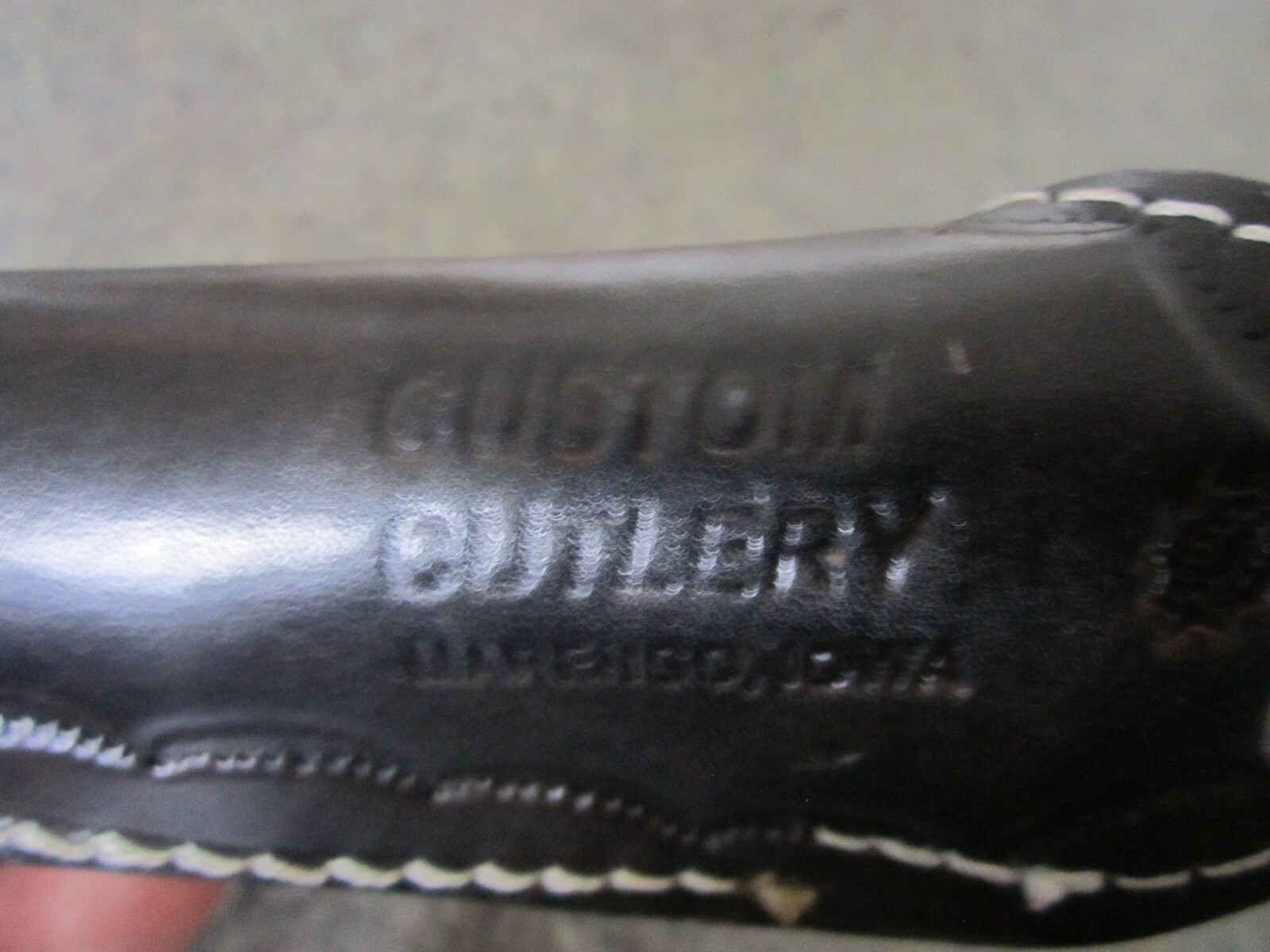 12" Fillet knife from Custom Cutlery Marengo Iowa with leather Sheath