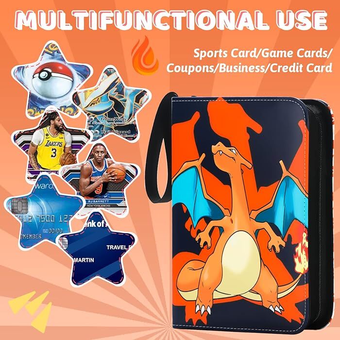 4 Pocket Trading Card Binder Binder For Pokemon Cards Dmoicols Cute Card Binder 4-Pocket, 520 Pockets Card Holder With 65 Removable Sleeves, Trading Cards Collector Zipper Album Holder For Girls, Pink Cute 4 Pocket Trading Card Binder Binder For Pokemon Cards Dmoicols Cute Card Binder 4-Pocket, 520 Pockets Card Holder With 65 Removable Sleeves, Trading Cards Collector Zipper Album Holder For Girls, Pink Cute