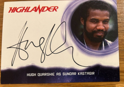 HIGHLANDER MOVIE EXPANSION SET: AUTOGRAPH CARD HUGH QUARSHIE HQ3 (37/43)