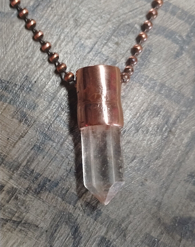 Herkimer Diamond Pendant Necklace Quartz Crystal - Orgonite Copper Jewellery - Picture 4 of 22