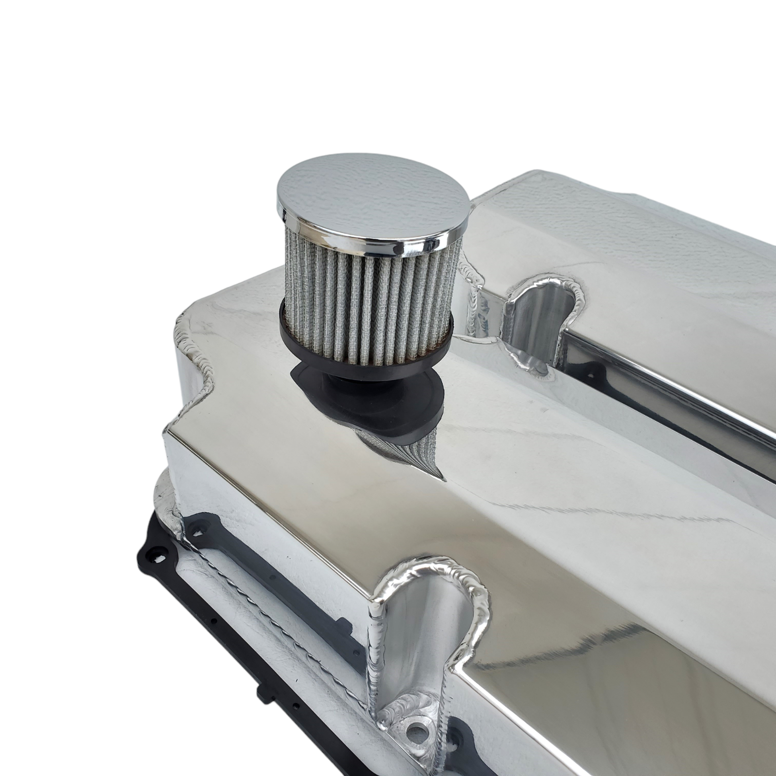 Big Block Ford Polished Aluminum Fabricated Valve Covers & Breathers BBF 429 460 eBay