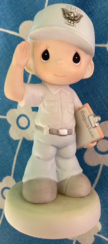 Precious Moments "I'm Proud to be an American" USNavy figure 1999,MINT,#588121