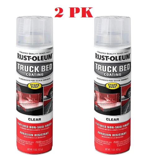 2Pack Rust-Oleum Truck Bed Coating Spray Clear Paint, Resistant Scratches  ,15OZ