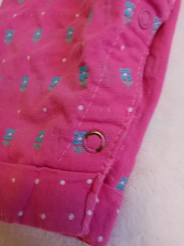 12 Months Vintage Girls OshKosh B'gosh Overalls Pink *Blue Daisies* - Picture 9 of 20