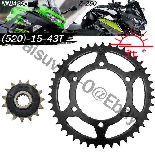 JT Front & Rear Sprockets Kit for Kawasaki Ninja 250/300,Z 250/300 (520