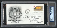 Gerald O. Young d1990 signed autograph FDC MOH Recipient USAF Vietnam PSA Slab