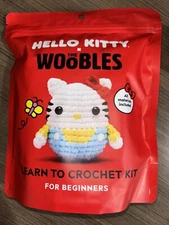 The Woobles Hello Kitty Beginners Kids Crochet Kit & Hook NEW Limited Editon