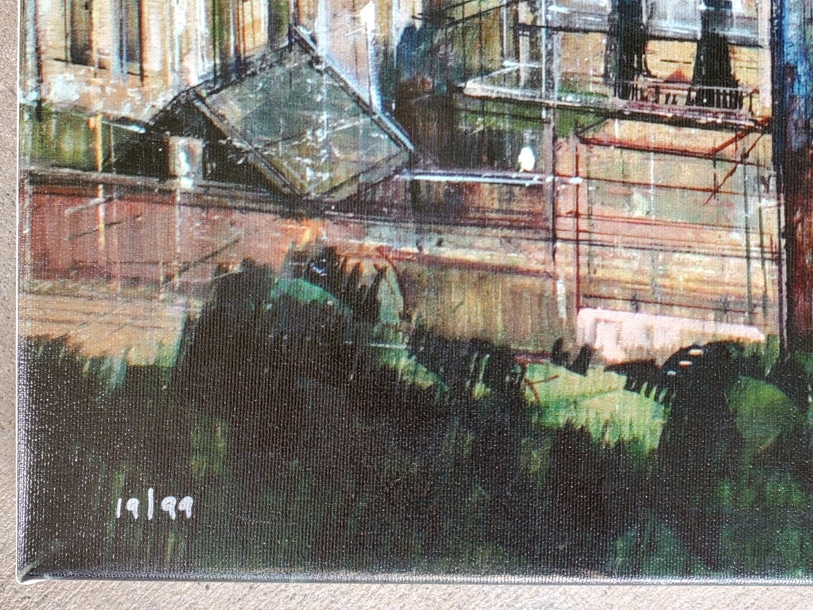 ALEX ZWARENSTEIN (ROME ROOFTOPS) HAND SIGNED LIMITED EDITION /99 GICLEE CANVAS