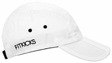 FitKicks Folding Adjustable Cap UPF 50 Active Lifestyle Hat Unisex White V2