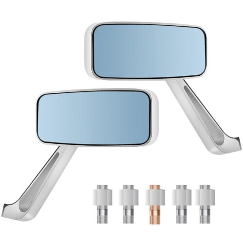 2X(Motorcycle Rearview Mirrors Chrome 8/10Mm For    S5I2)5354 - Afbeelding 1 van 10