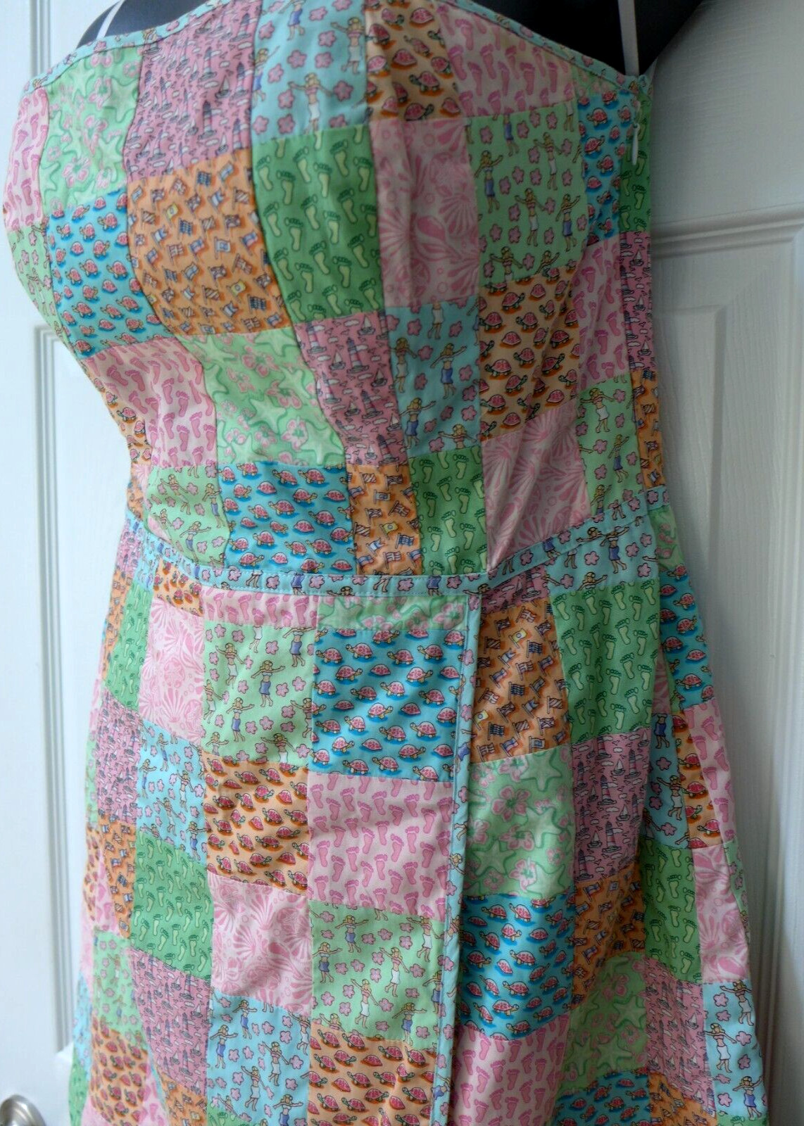 Vineyard Vines Strapless Patchwork 100% Cotton Be… - image 4