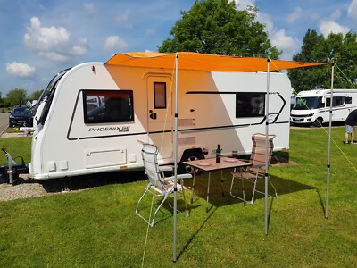 Wohnwagen Wohnmobil Vorzelt Sonnendach von WILD EARTH DELUX SET ORANGE 2,4m x 3m
