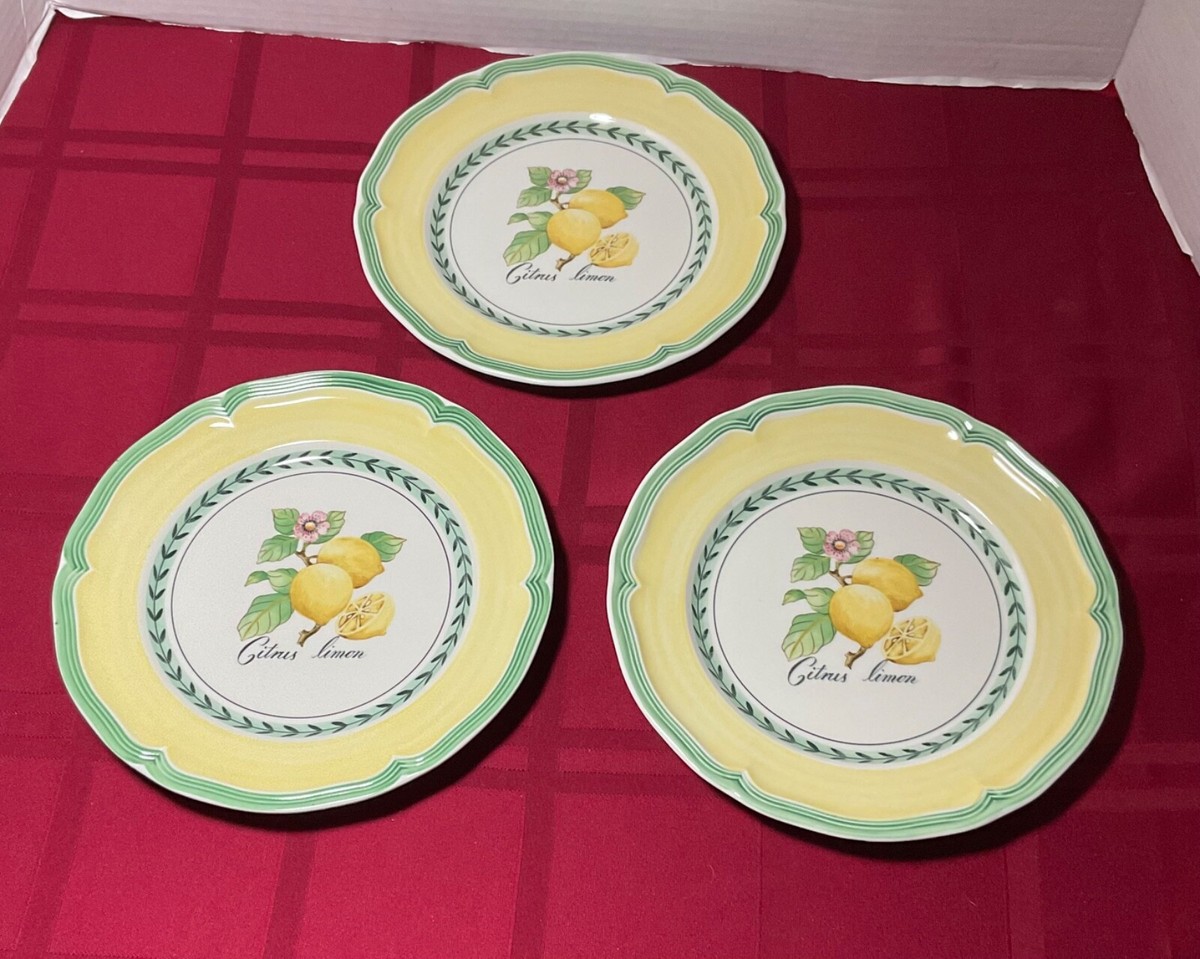 Villeroy & Boch 38➕28➕35cm リーフ皿3枚セット 3x Villeroy & Boch French Garden Valence Citrus Limon Salad Plates