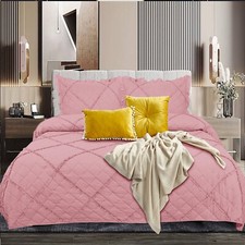 3 PCS Embossed Quilted Bedspread Bed Throw Single Double King Size Bedding Set