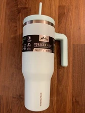 Hydrapeak Voyager 40 oz Tumbler Alpine Blue Handle Straw Lid Wattle bottle