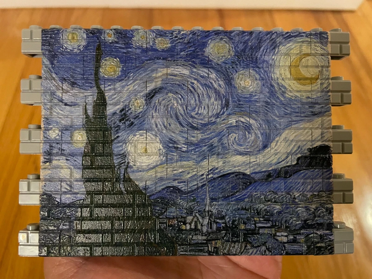 LEGO Vincent van Gogh The Starry Night UV Printed on Genuine LEGO Parts NEW