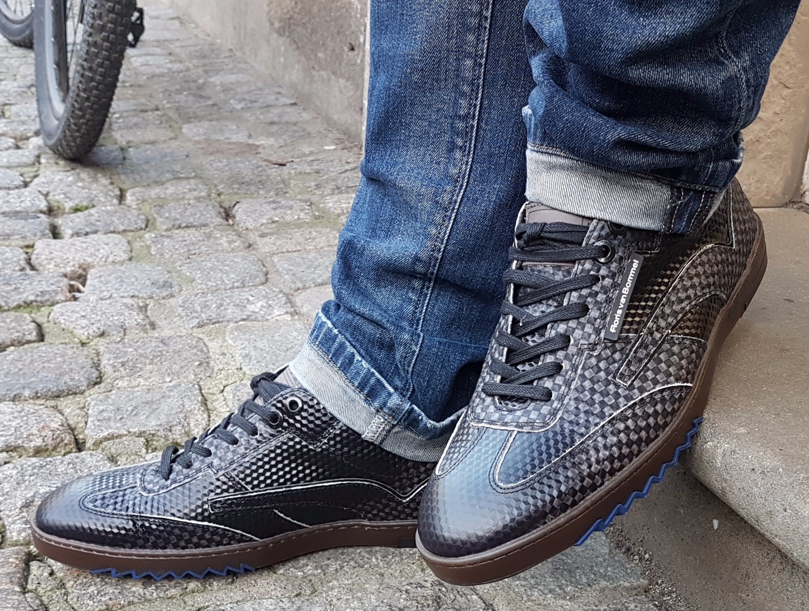 FLORIS VAN BOMMEL SCHUH 16074/23 P0703 GREY PRINT COMBI ECHTLEDER SNEAKER FLORIS VAN BOMMEL SCHUH 16074/23 P0703 GREY PRINT COMBI ECHTLEDER SNEAKER