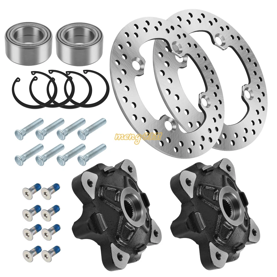 Juego de 2 rodamientos de rotores de disco de cubo de rueda delantera para Polaris RZR 570 900 RZR 4 800 Foto 4 de 4