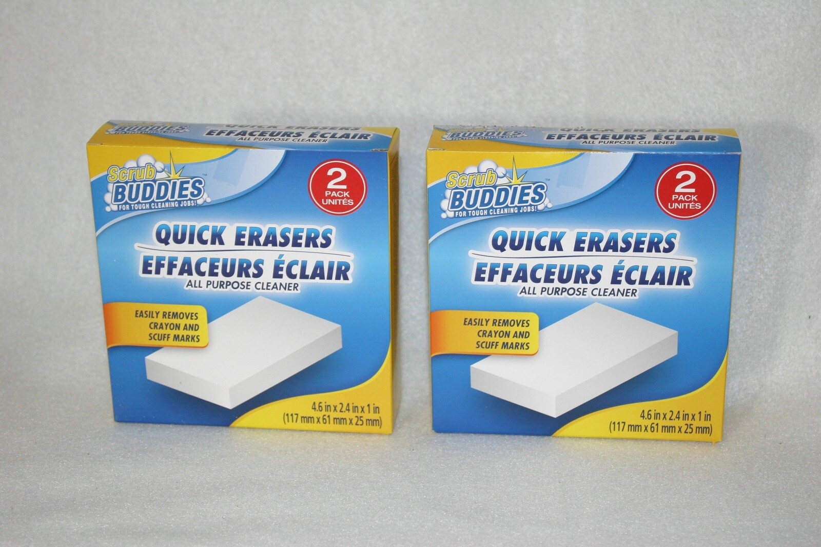 2pk set Scrub Buddies Quick Erasers allpurpose cleaner, 2x2=4pads new eBay