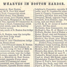 1850 BOSTON LONG WHARF WHARVES HARBOR DIVISION & BOUNDARIES OF WARDS HISTORY