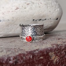 Garnet Spinner band ring 925 Sterling Silver Women Jewelry All Size Ring