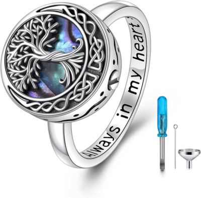 Tree of Life Urn Ring for Ashes Sterling Silver Memorial Keepsake ...