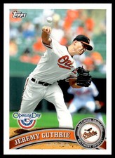 2011 Topps Opening Day #143 Jeremy Guthrie Baltimore Orioles