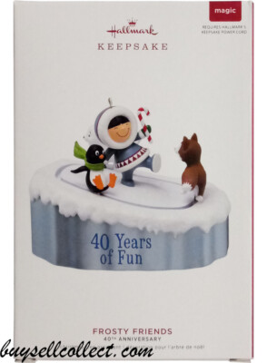2019 Hallmark FROSTY FRIENDS 40th Anniversary 40 Years of Fun Magic ornament NEW