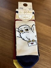HARRY POTTER TRAINER SOCKS 3 PAIRS SIZE 6-10 NWT