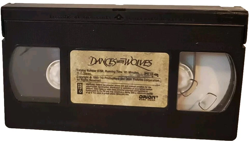 Dances with Wolves (VHS, 1999) Contemporary Classics Kevin Costner Oscar Winner - Image 3 of 3