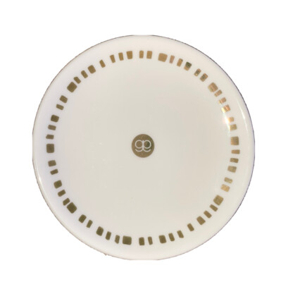 Gorjana Jewelry Dish White Gold Logo 4”Round Rings Ear